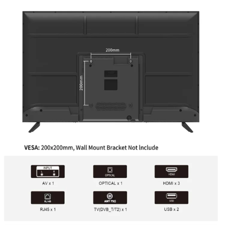 OEM TV 32 to 120 Inch 4k Ultra HD Android Wireless TCL Smart TV