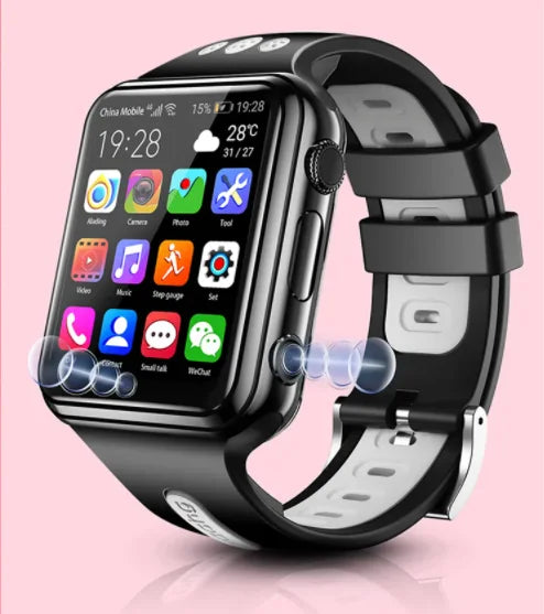 4G Internet GPS Child Locator Watch LBS WIF GPS Live Location tracker Children  4G Luxury Smart Watch W5
