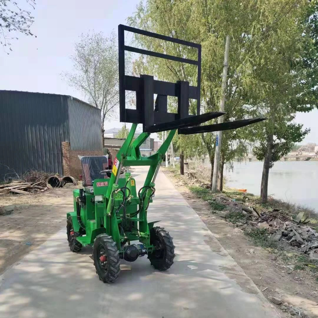 Electric Small Forklift Backhoe Front End Skid Steer Wheel Loader Bucket From Farm Garden Orchard Home Use