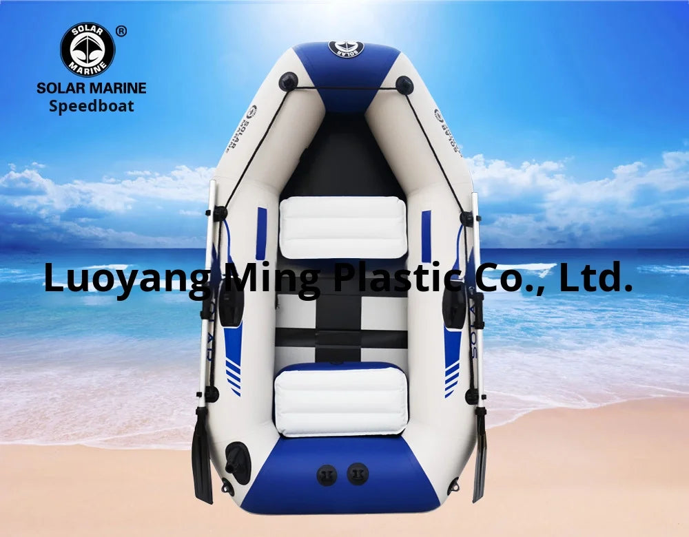 B1200 Solar Marine Inflatable Boat with Flat Bottom PVC Net Fishing Rubber Boat for Drifting Outdoor Activity