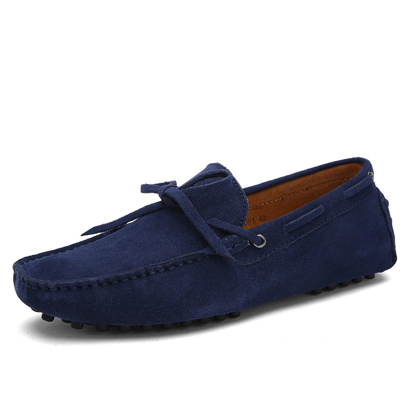 Factory Supply Accept OEM Service Hand Made 4 Seasons Large Size Genuine Leather Upper Anti Slip Men Leather Loafers Shoes