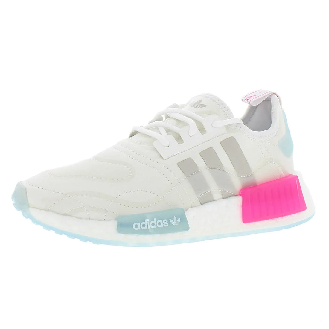 For NMD_R1 MSS-GZ9282 Women's Fitness Cross-Training Shoes Cloud White/Halo Blue/Shock Pink Color Scheme | Vietnam Origin |