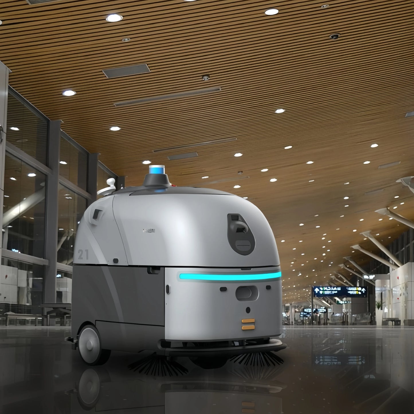 Smart Cleaning Robot  Commercial Cleaning Robot for Large Factories & Warehouses Automatic Sweeping Mopping Scrubbing