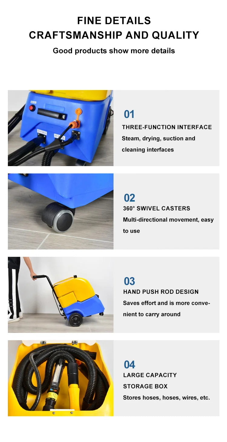 SINMEDA EB400S Electric 3300W High Pressure Steam Cleaner Car Wash Centers Plastic Carpet Cleaning Machine Deep Clean Extractor