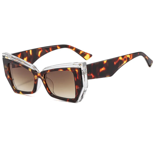 2024 New Trendy Women Colorful Sunglasses Custom logo Fashion Vintage Irregular Shaped Uv400 Sunglasses