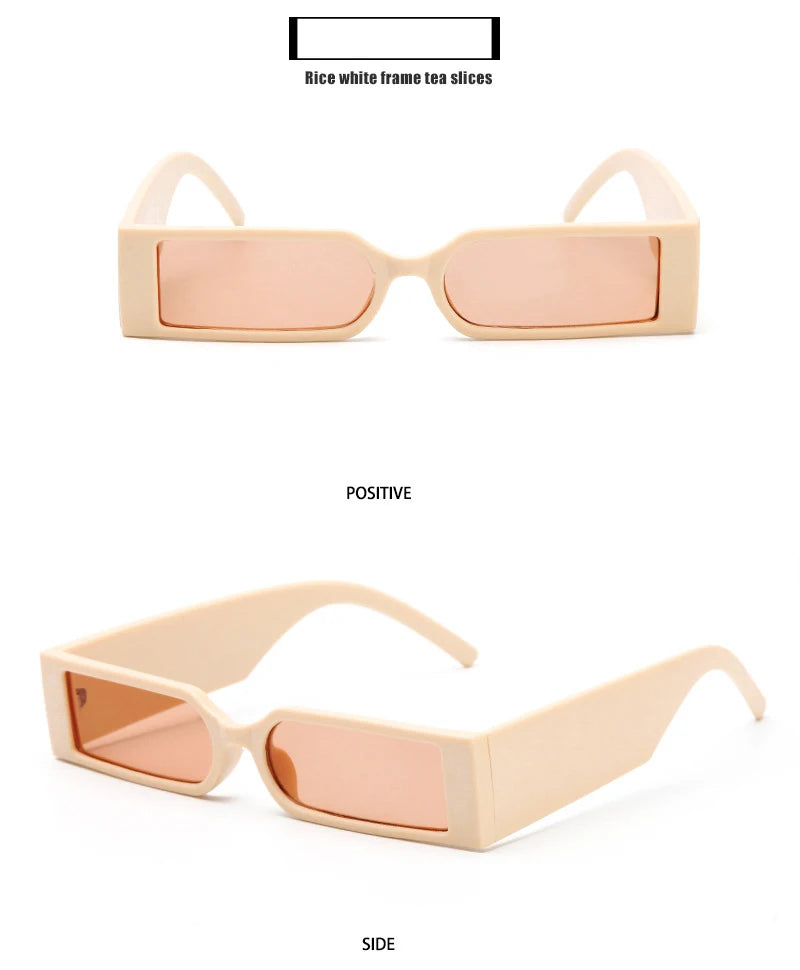 Steampunk Shades Eyewear UV400 Rectangle Vintage Sunglasses  Women Men Retro Sun Glasses