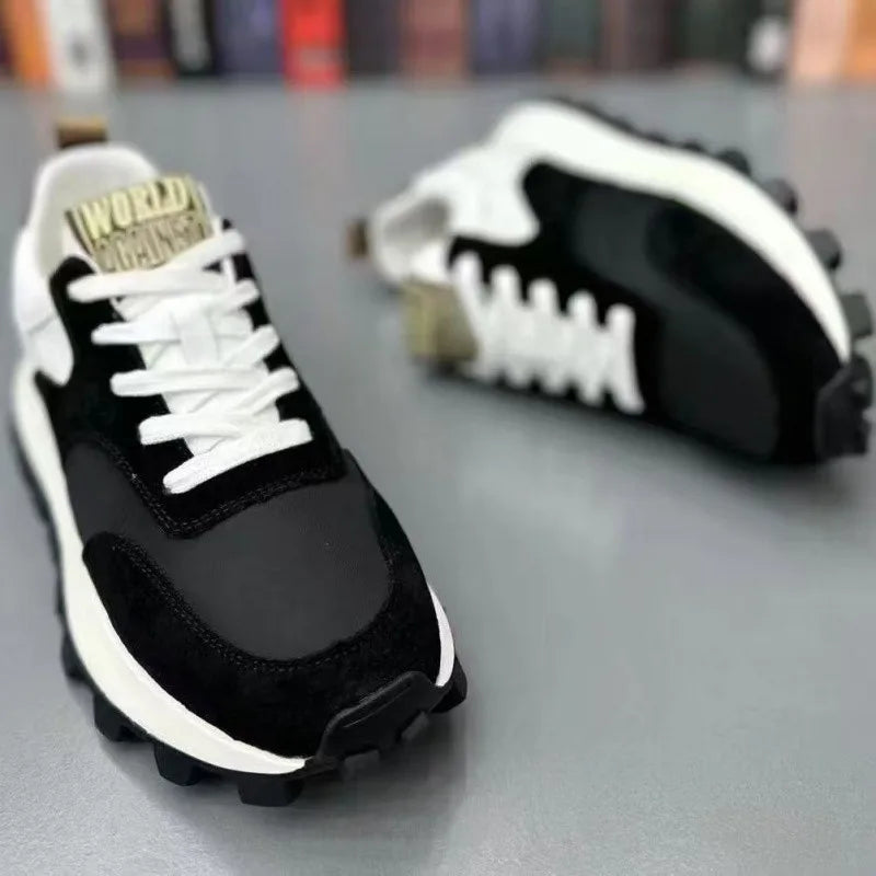 New Thick-soled Men's Casual Shoes for 2025 Durable Fashionable Comfortable Men's Height-increasing Shoes