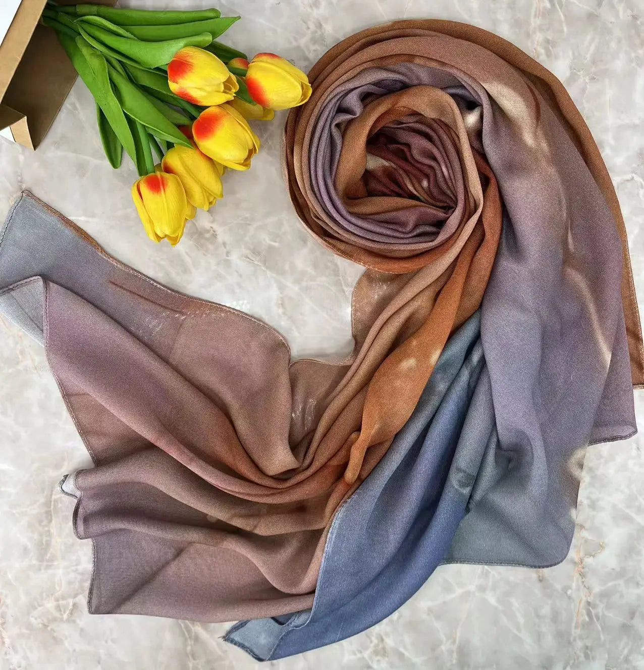 Soft Breathable Modal Hijab for Muslim Women New Digital Printed Woven Scarf Cotton Modal for Autumn