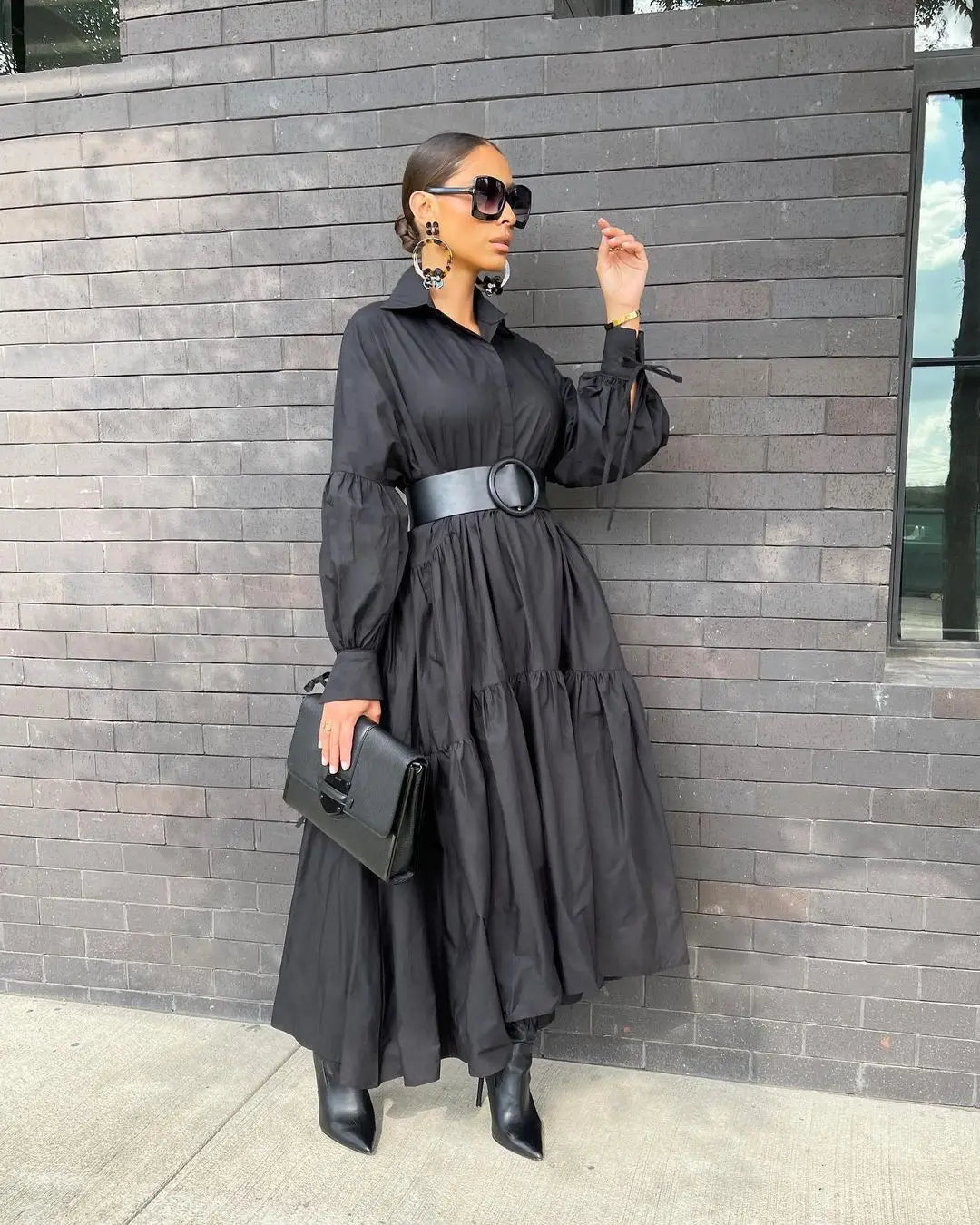 New Collection Plain Maternity Muslim With Long Sleeve Custom Made Black Lady Elegant Shirts Maxi Party Church Dresses for Women