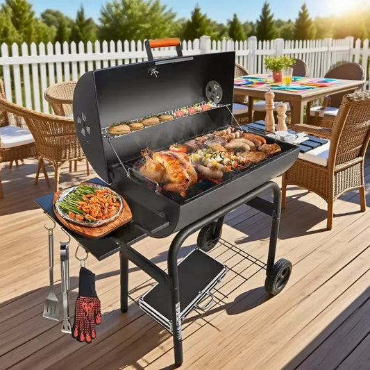 Barbecue Bbq Grill Outdoor Bbq Kitchen Smoker Bbq Shed Tool Churrasqueira Portati a Charbon Stainle Steel Barbecue Grill a Legna