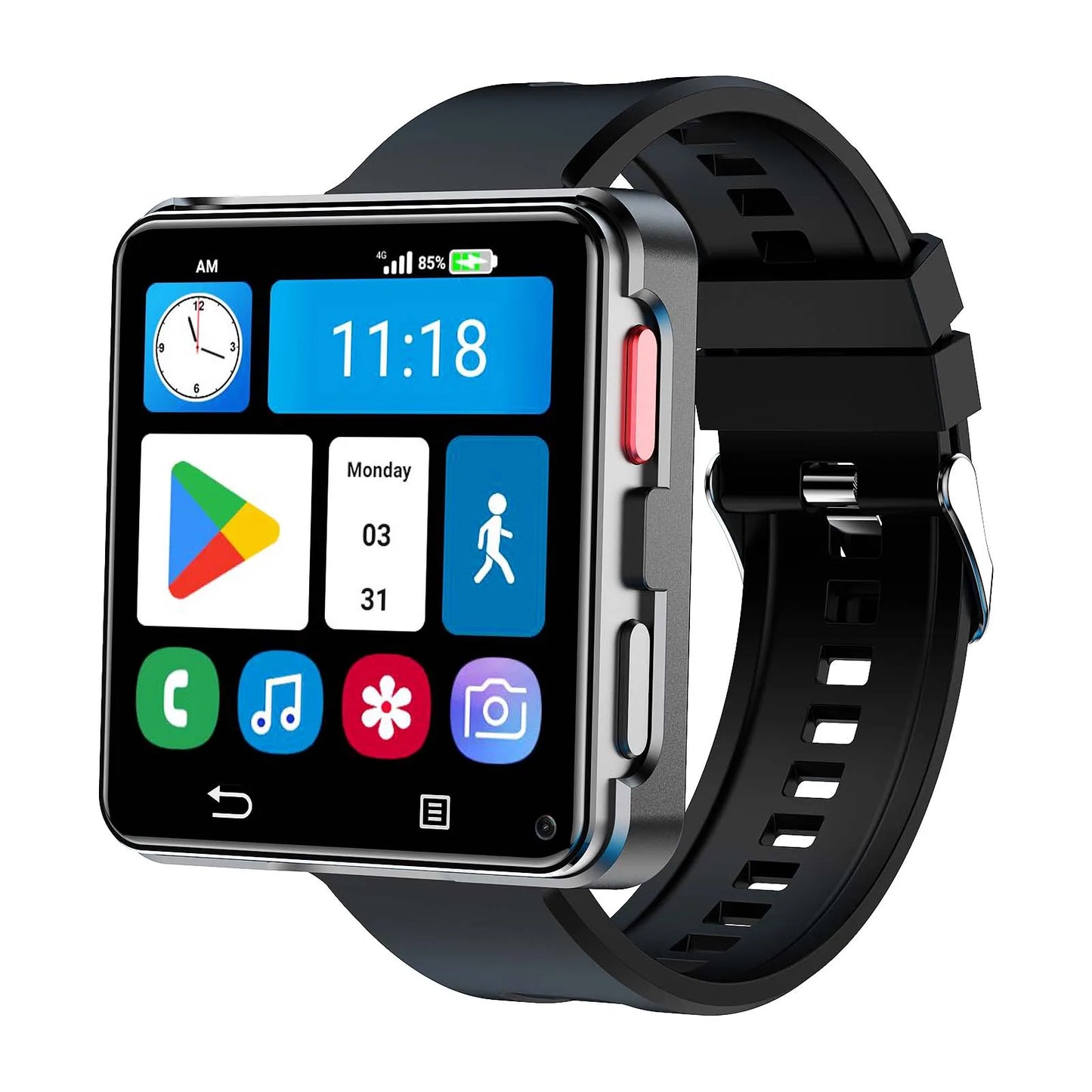 Android 11.0 Mobile Phone Watch 64GB Large Screen 800W Dual HD Camera PGD Watch Q668 Facebook WhatsApp Youtube Battery 1200mah