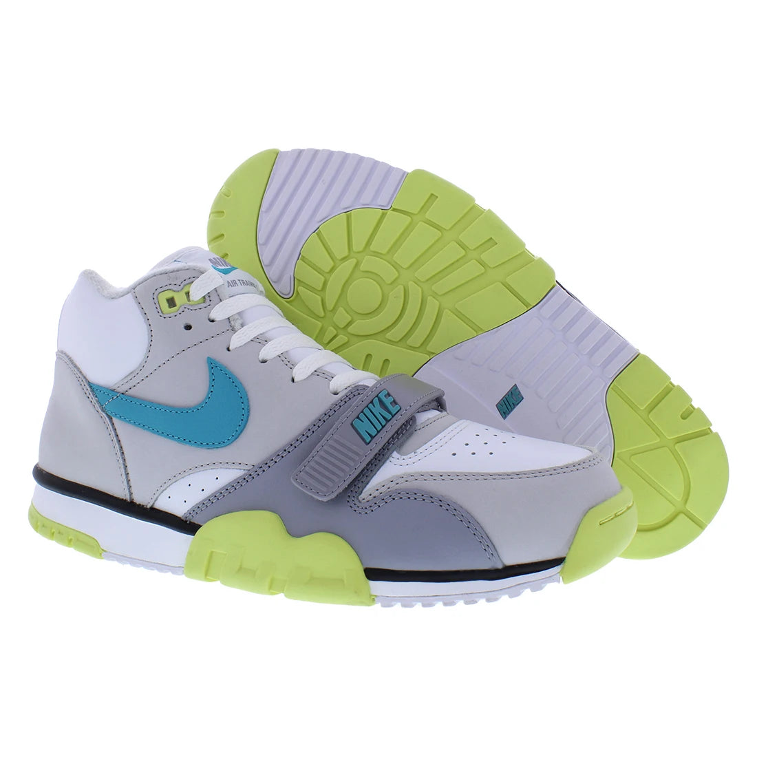 For Air Trainer 1 Men's Fitness Shoes White Grey Teal Synthetic Upper Rubber Outsole EVA Midsole Mesh Lining Spring