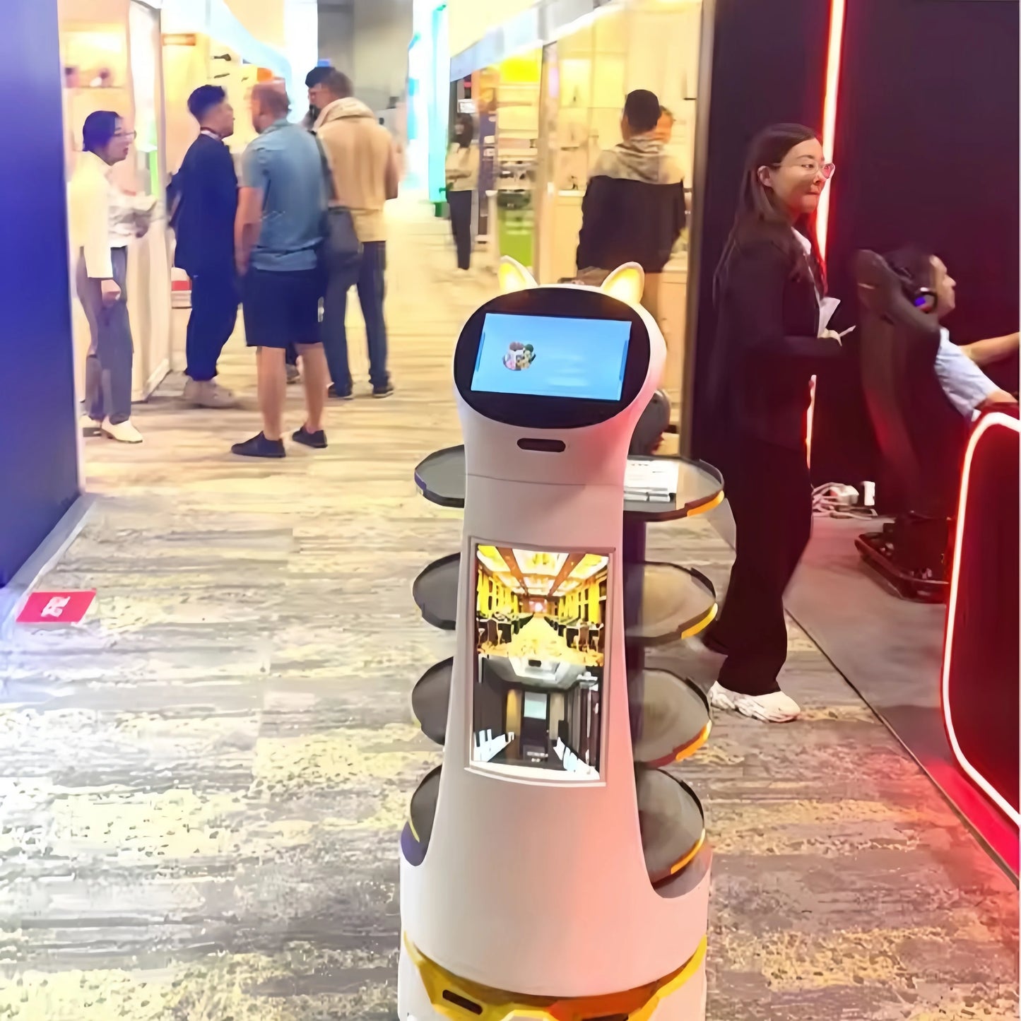 food delivery service robot Restaurant Coffee Shop Intelligent Service Robot