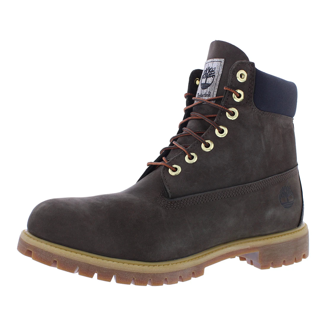 Timberland 6 Inch Premium Mens Shoes Color: Dark Brown/Nubuck/Black | 100% Authentic