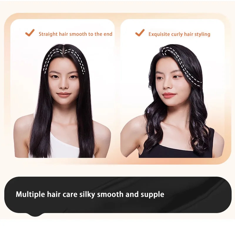 VOAUN 2-in-1 Hair Straightener High Quality Electric Aluminum Plate Hair Styler for Household & Salon Use LCD Display for Hotels
