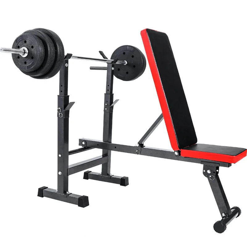 Durable Home Fitness Equipment Multi-Functional Foldable Sleeping Push Rack Lifting Bed Barbell Bushing Device Gym