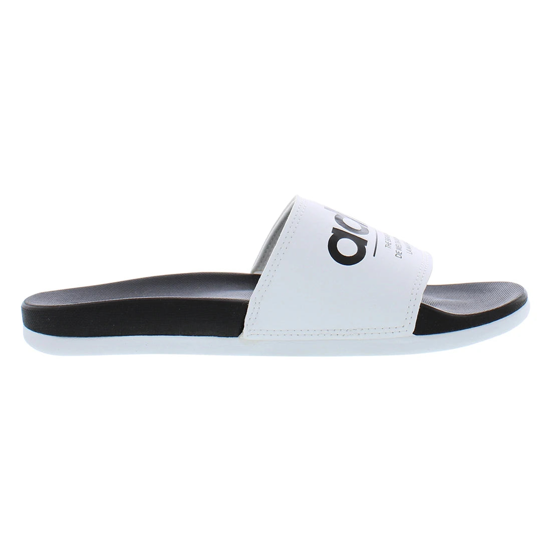 For Adilette Comt Men's Summer Outdoor Slippers Size 4 White/Black-PVC Insole Open Toe Anti-Slippery Feature Model FX4287