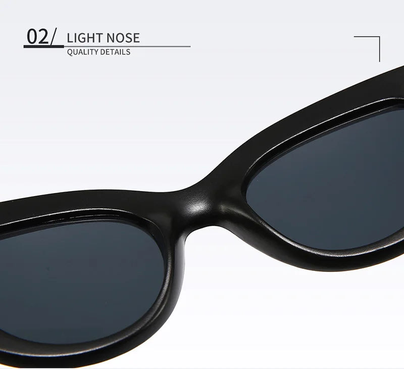 SHAUNA Retro Cat Eye Sunglasses Women UV400 Metal Hinge Fashion Gradient Mirror