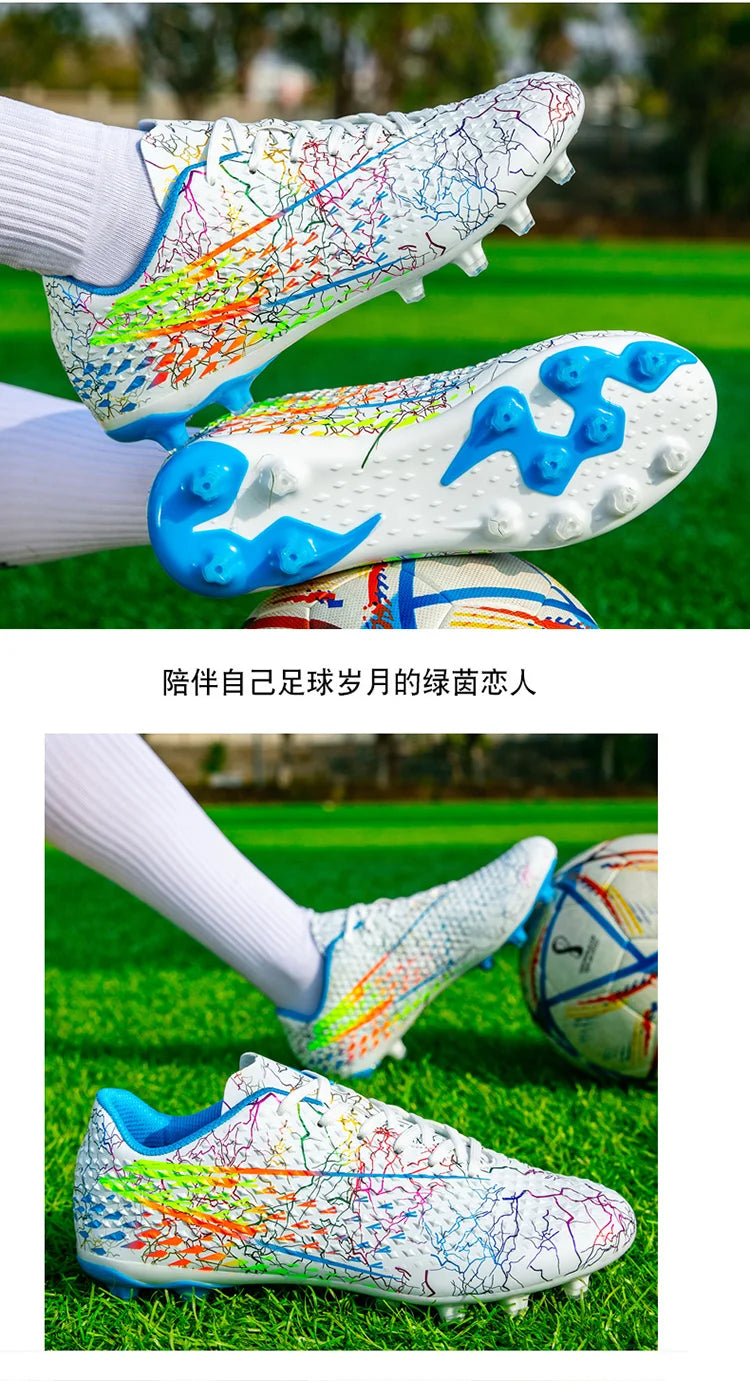 Football Shoes Low-top Lace up Soccer Shoes Football Boots FG HG Team Sports Men's Women's Adult Footwear Sneakers Unisex Spring