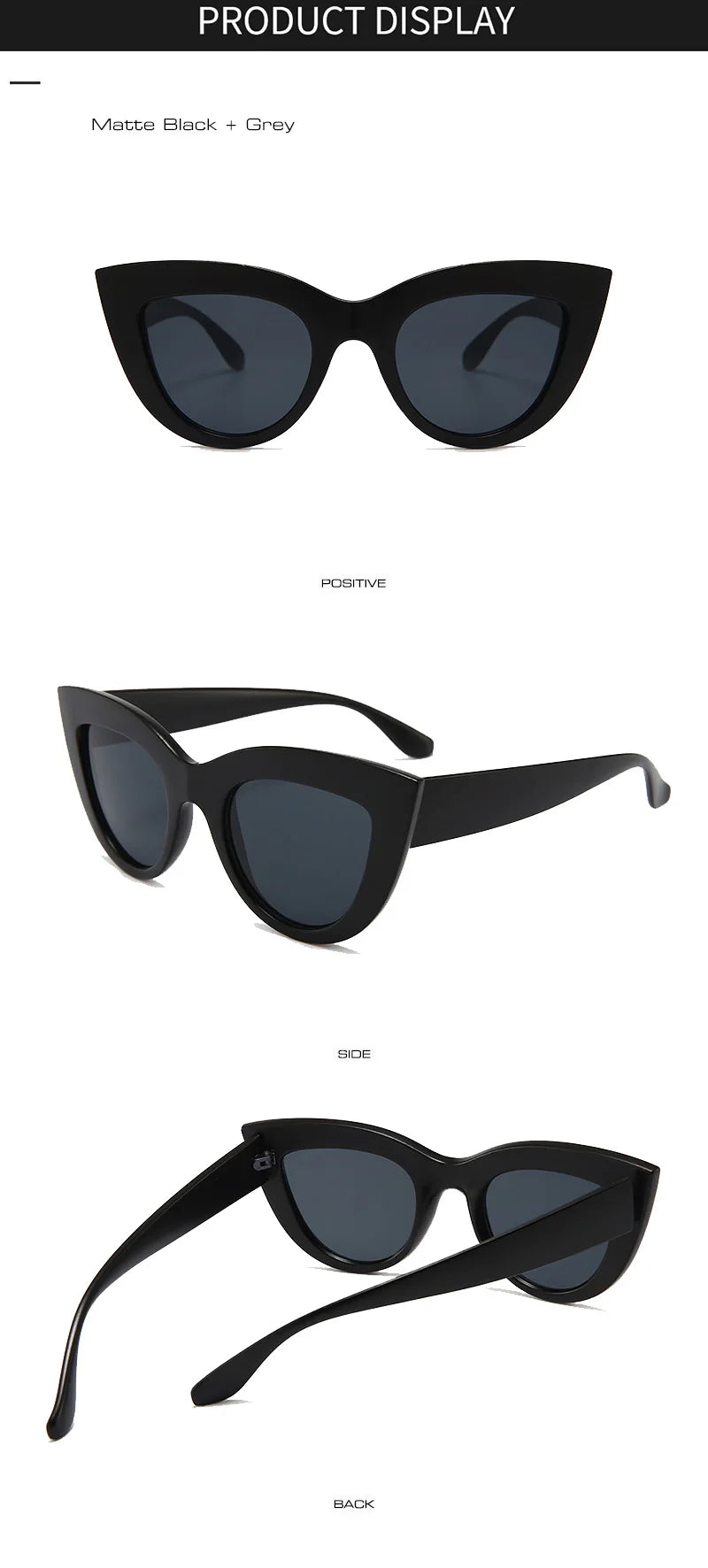 SHAUNA Retro Cat Eye Sunglasses Women UV400 Metal Hinge Fashion Gradient Mirror