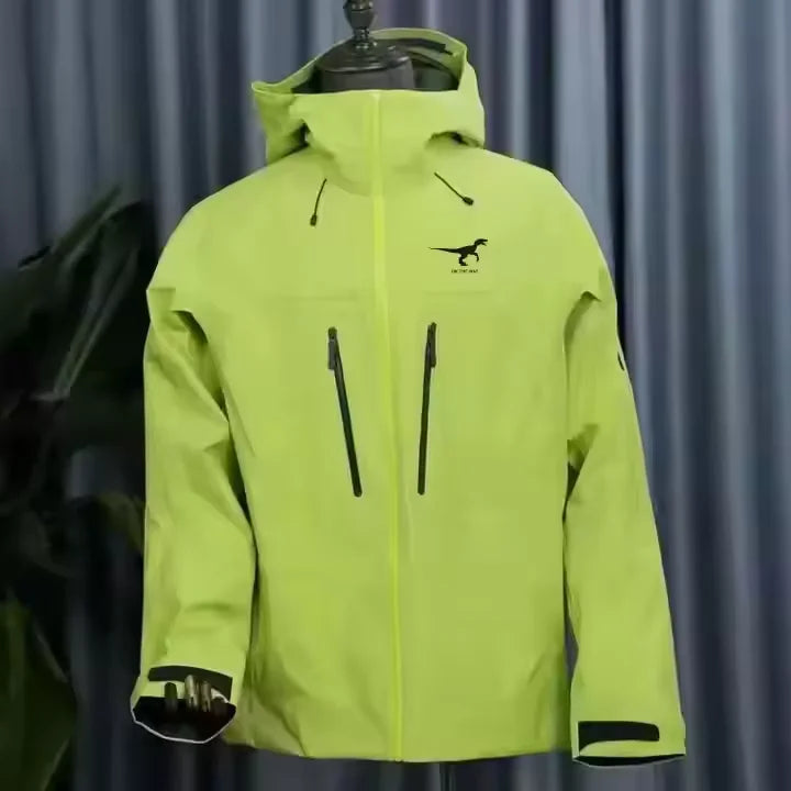 Unisex Waterproof Ski Jacket Hood Custom Raincoat Suit Men Women. Fabric Zipper Closure Mountain Snowboarding Summer Ski Wear