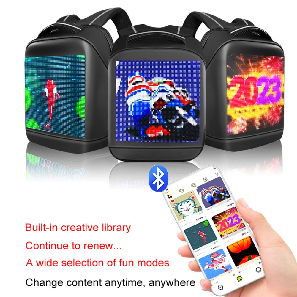 Smart Led Advertising Backpack Advertising Play Led Backpack Screen Display Outdoor Shoulder Travel Led Bag Factory Manufacturer