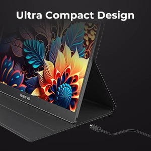 Portable 15.6 "1080P Travel Monitor for an extra Second Portable Screen with an Energy-saving Ultra-thin IPS Display for Laptops