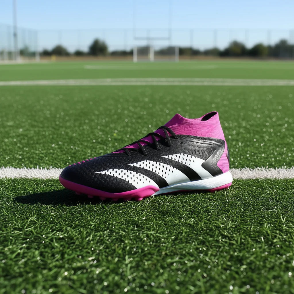 For Predator Accuracy 1 Tf Unisex Soccer Shoes Spring Core Black Cloud White Team Shock Pink Size 2 Synthetic Upper Rubber