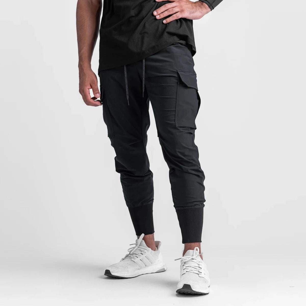 PASUXI Optional Wholesale Plus Size Cotton Solid Color Summer Jersey Gym Wear Men Jogging Tracksuit Pants