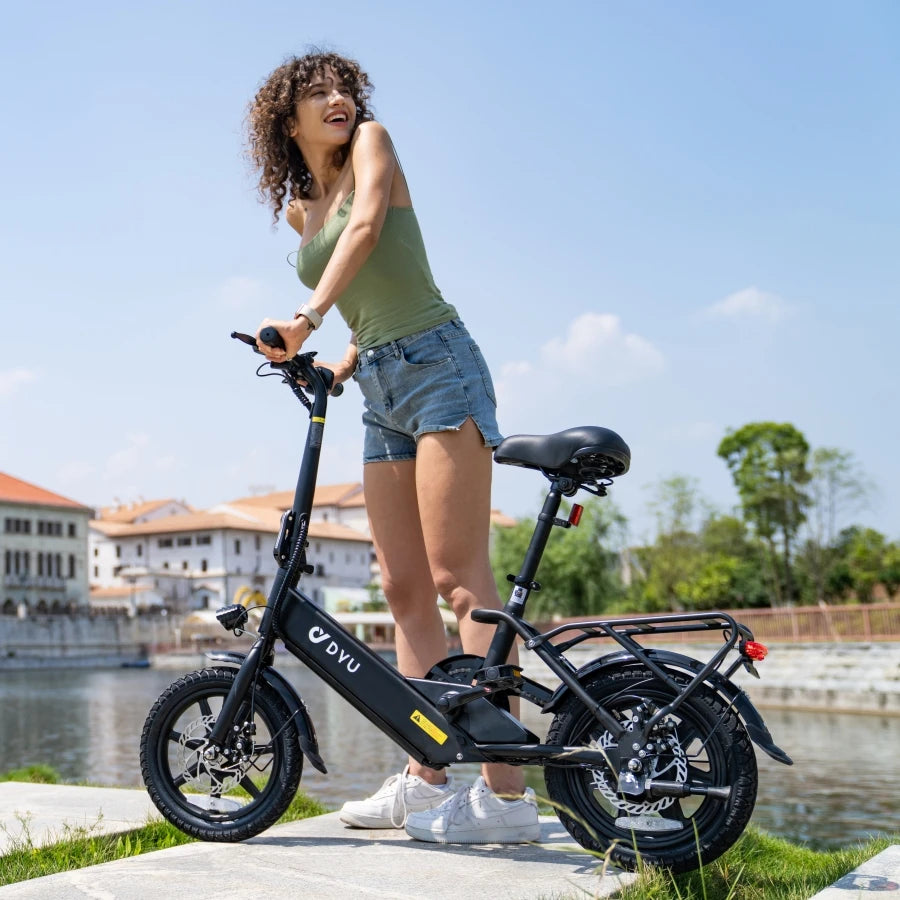 Hot 36V Electric Hybrid Bike for Adults Stylish 3-Speed Foldable Mini Dirt City Velo Electrique Lithium Battery Power for Ladies