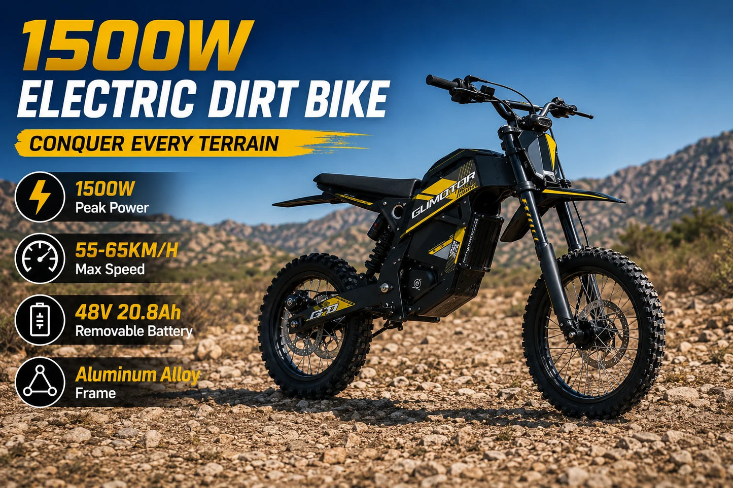 US Warehouse High Performance Electric Motor Electric Bike  Electric Dirt Bike for Outdoor Riding