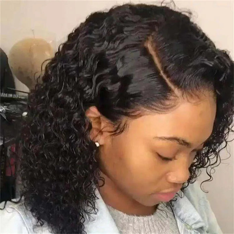 Transparent Lace Synthetic Lace High Quality Synthetic Synthetic Hair Short Wigs Curly Wigs Rose Net Wig