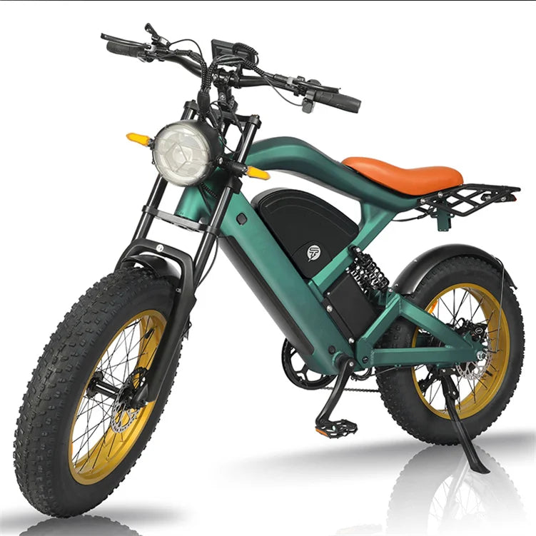 United States Stock ZM22  1200W 80 Miles +80 Miles Full Suspension Double Range E-bike Electric Bike