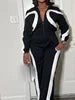 Women  New Arrival Autumn Winter Jumpsuit Color Patchwork Zipper Long Sleeved Sporty Romper
