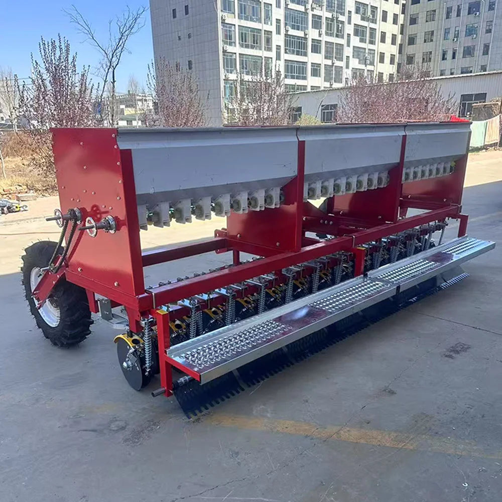 Large 50HP Tractor Traction Wheat and Millet Seeder 4WD Gear Drive Wheel Pump Engine-for Grass Seed Fertilizer Planting