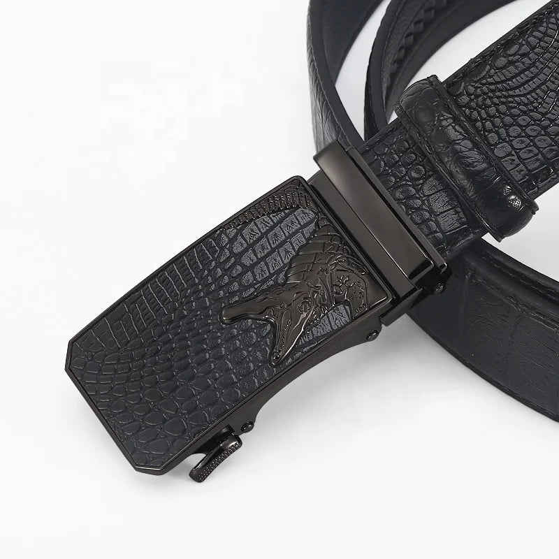 Good Quality Fashion Micro Fiber Automatic Western  Leather Belts for Men