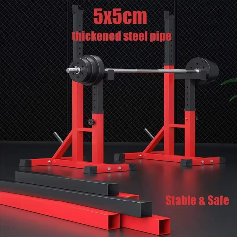 AIchen Home Gym Fitness Equipment Adjustable Barbell Squat Rack Stand with Plate Storage