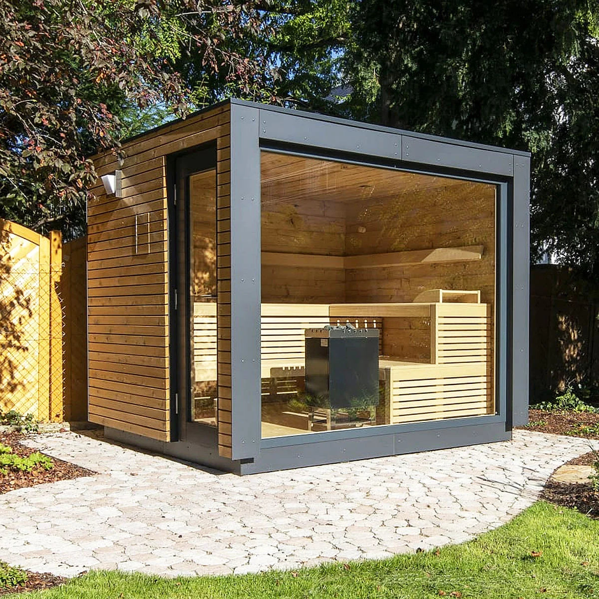 Popular Modern Electric Portable Wooden Outdoor Sauna for 1-8 People Villa Use