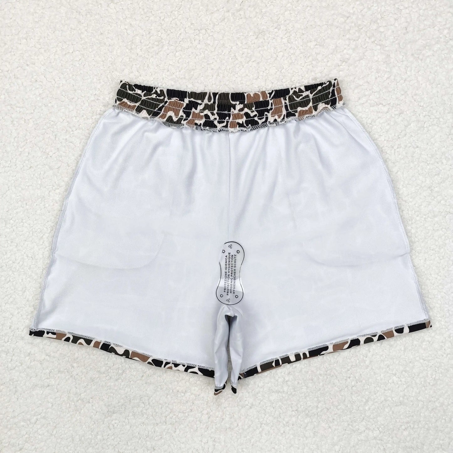 USA Warehouse Adult Men Southern Dark Brown Camo Print Trunks Wholesale Boutique Swimming Clothes Low Price Ready to Ship No Moq