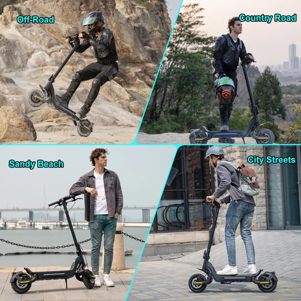 HEZZO F5 Foldable 23Ah HEZZO 10" Escooter Free Shipping EU US Warehouse 48V 1600W Dual Motors Offroad Electric Scooter