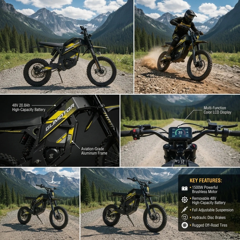 US Warehouse High Performance Electric Motor Electric Bike  Electric Dirt Bike for Outdoor Riding