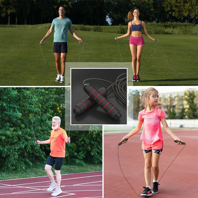 Jump Rope Intelligent Speed Control Bearing PVC Nylon Children's and Women's Training Fitness Jump Rope Outdoor Exercise