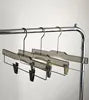 Transparent Wholesale Coat Skirt Matte Hanger Acrylic Clothes Hanger with Gold Hooks