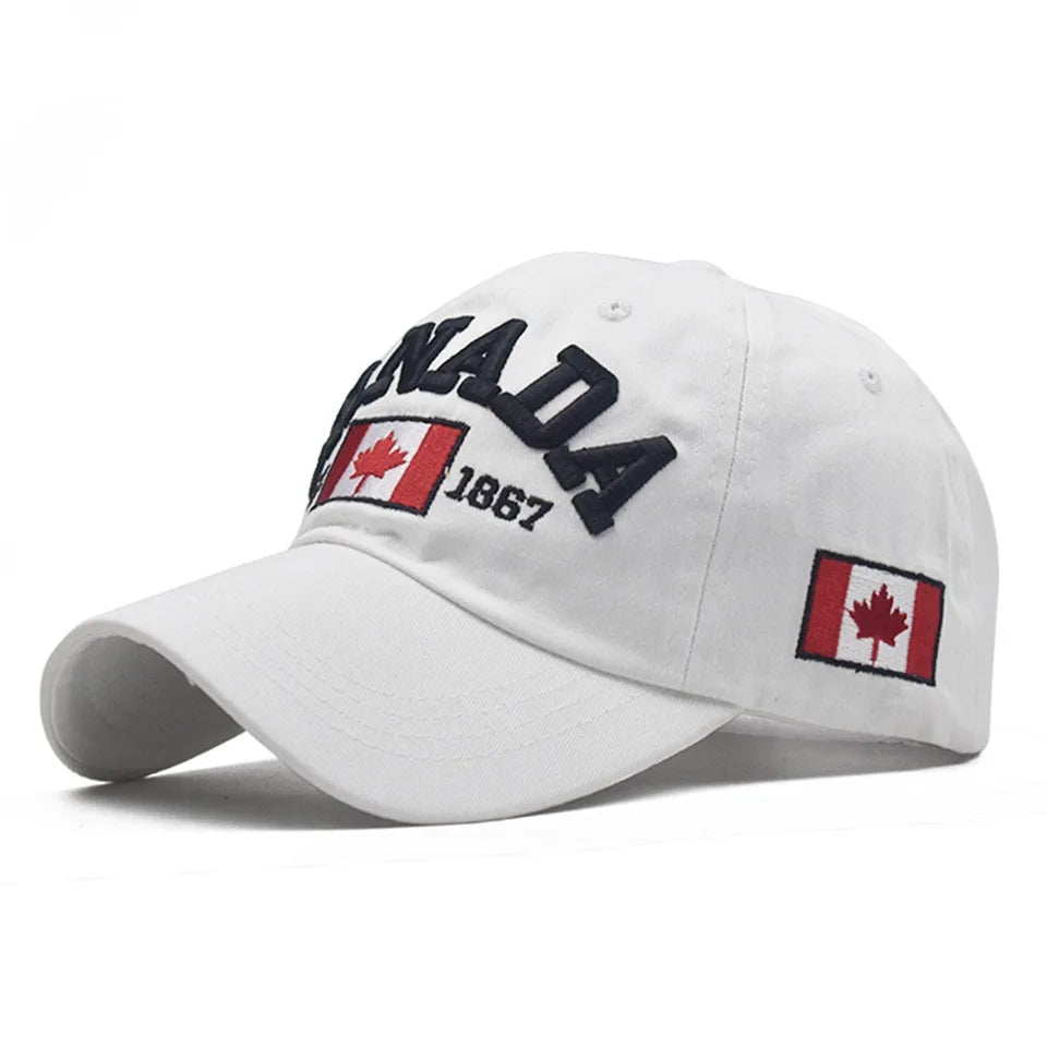 Baseball Cap CANADA Letter Embroidery Leisure Fashion Sun hat Spring Autumn Washed denim baseball Sport cap Hip Hop Fitted Cap