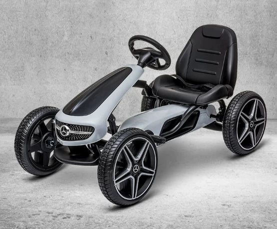 Kids Pedal Go-Kart 4-Wheel Ride on Toy with Handbrake, 3-8Y Boys Girls, Outdoor Anti-Slip Safety Seat Kart