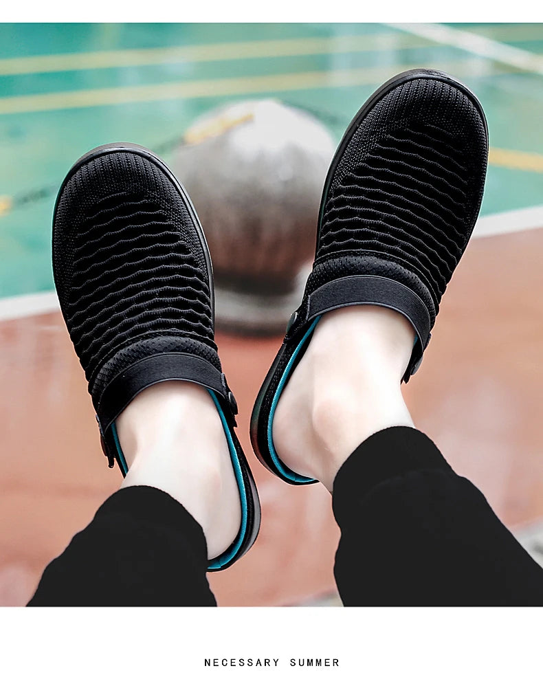 Casual Breathable Men Sandals Summer Outdoor Lightweight Fashion Slippers New Arrivals Slip-on Male Mesh Beach Shoes for Male