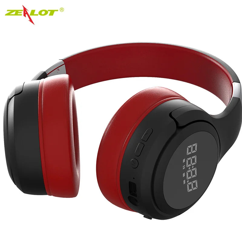 ZEALOT B28 Active Noise Cancelling Headphones with Microphone Deep Bass Wireless Headphones Over Ear for Travel/Work