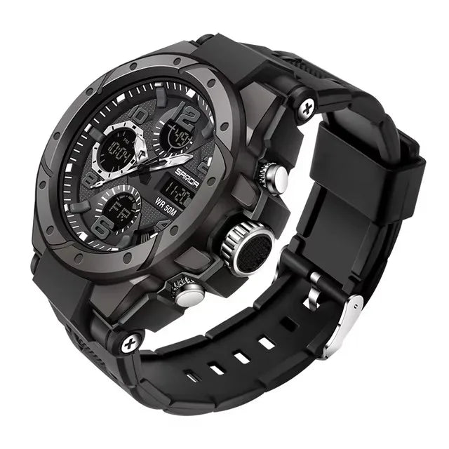 SANDA 6008 Hot Selling Fashion Casual Sport Silicone Strap Watch Digital Quartz Wristwatch Gift Couple Watches for Men and Women
