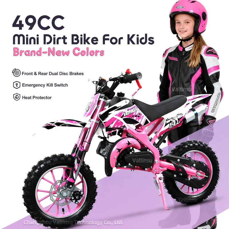 Chinese Made 49Cc Two-Stroke Small Off-Road Motocross Gasoline Dirt Bike Kid Motorcycle