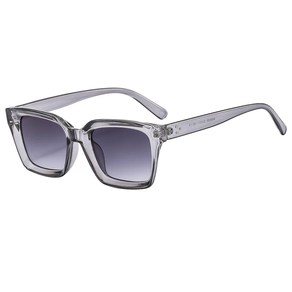 W68095 Unisex Retro Sun Protection Sunglasses Korean Style PC Frame UV400 Tea Tac for Men Women Driving Trend Europe America